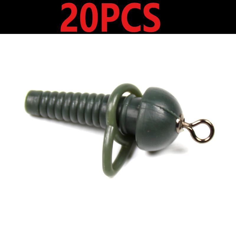 Bimoo 10KS Zelený pulec Multibead s otočnou smyčkou a záchytnou smyčkou Kaprové rybářské vlásky Příslušenství Terminál