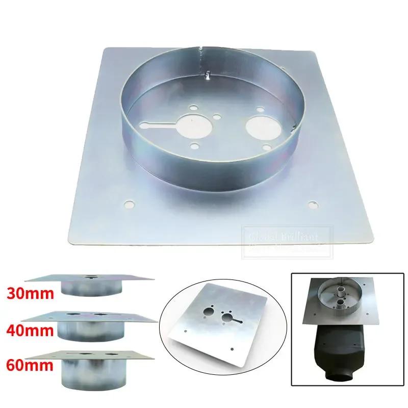 30/40/60 mm Schwarz Silber Standheizung Montagehalterung Bodenmontageplatte Revolverhalterung Luft Standheizung Autozubehör
