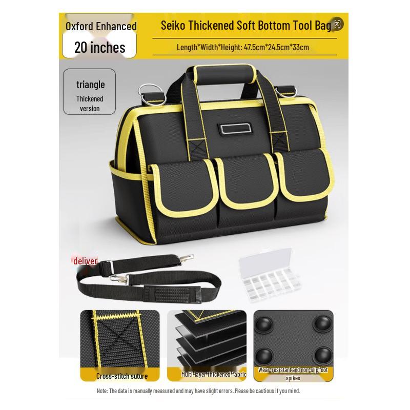 Zhuoma 20-inch Heavy-Duty Canvas Electrician Tool Bag