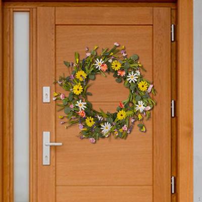Künstlicher Blumengirlandenkranz für die Haustür, elegant, Grünzeugblätter, Heimdeko, Frühling für