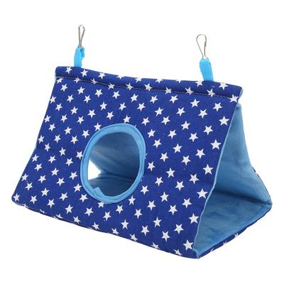 Bird Hanging Tent Warm Triangular Comfortable Parrot Sleeping Bed with Hooks for Budgies Parakeet M