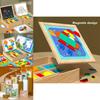 Wooden Magnetic Creative Tangram Puzzle Board With Geometric Building Blocks For Kids Learning