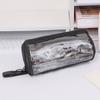 PVC Large Capacity Pencil Bag Standing Zipper Pencil Case Transparent Pencil Case  School Supplies