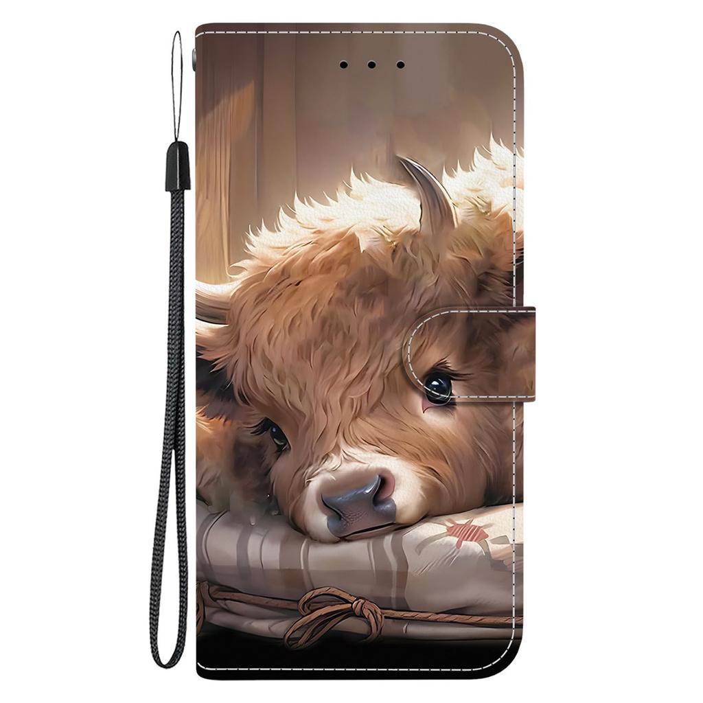 For Honor 400 Pro 5G (Global) Leather Case Stand Wallet Pattern Printing Phone Cover with Wrist Strap