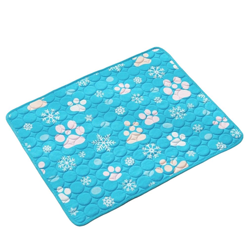 Breathable Ice Cushion Soft Dog Sleeping Mat Pet Floor Mat Dog Cooling Pad  Kennel Liner S белый