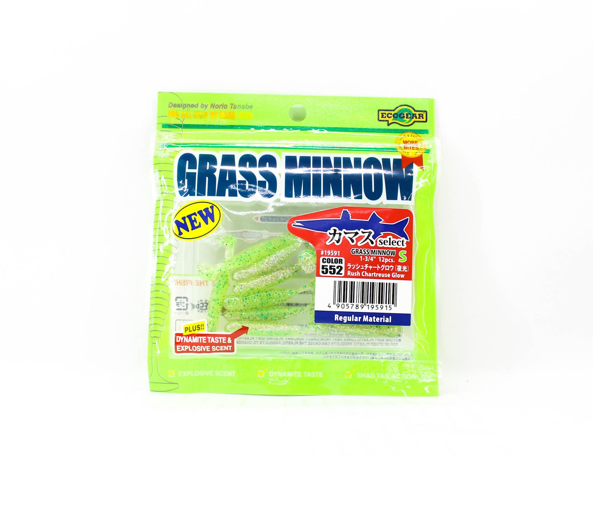 

Ecogear Soft Lure Grass Minnow S 1-3/4 Inch 12 piece per pack 552 (5915)