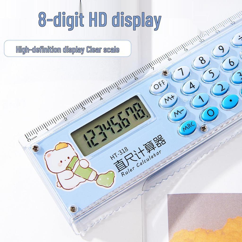 Creative Cartoon Student Calculator Ruler for Auxiliary Learning