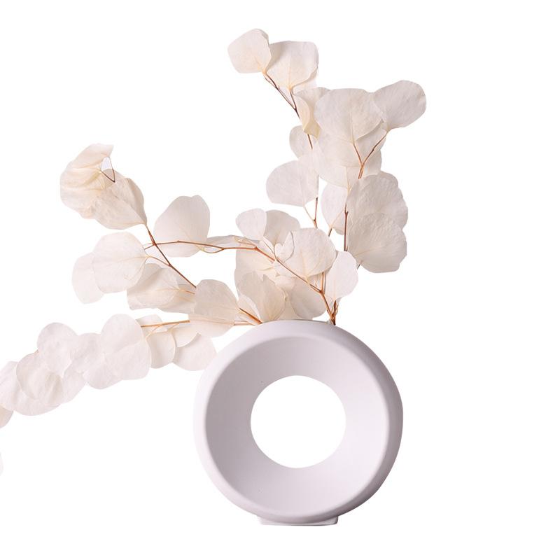 Ceramic Vase Natural Dried Flowers Pampas Phragmites Rabbit Tail Grass Bouquet Wedding Arrangement Christmas Home Decor Boho
