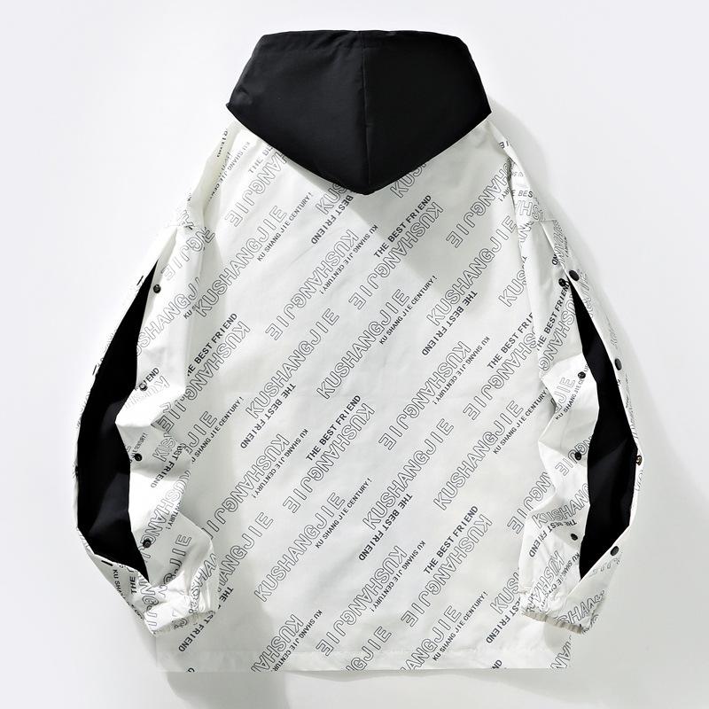 Men's Spring and Autumn New Style Youth American Trendy Jackets Casual Hooded Tops Men's Hong Kong Style Ins Baseball Uniforms