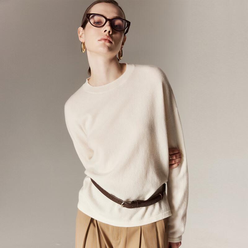 Palo Women's 100% Cashmere Loose-Fit Round Neck Sweater