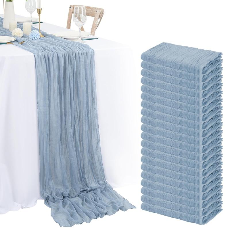 1pc Cheesecloth Table Runner Country Style Gauze Cheese Cloth Tablecloth For Wedding Bridal Shower Baby Shower Birthday Party