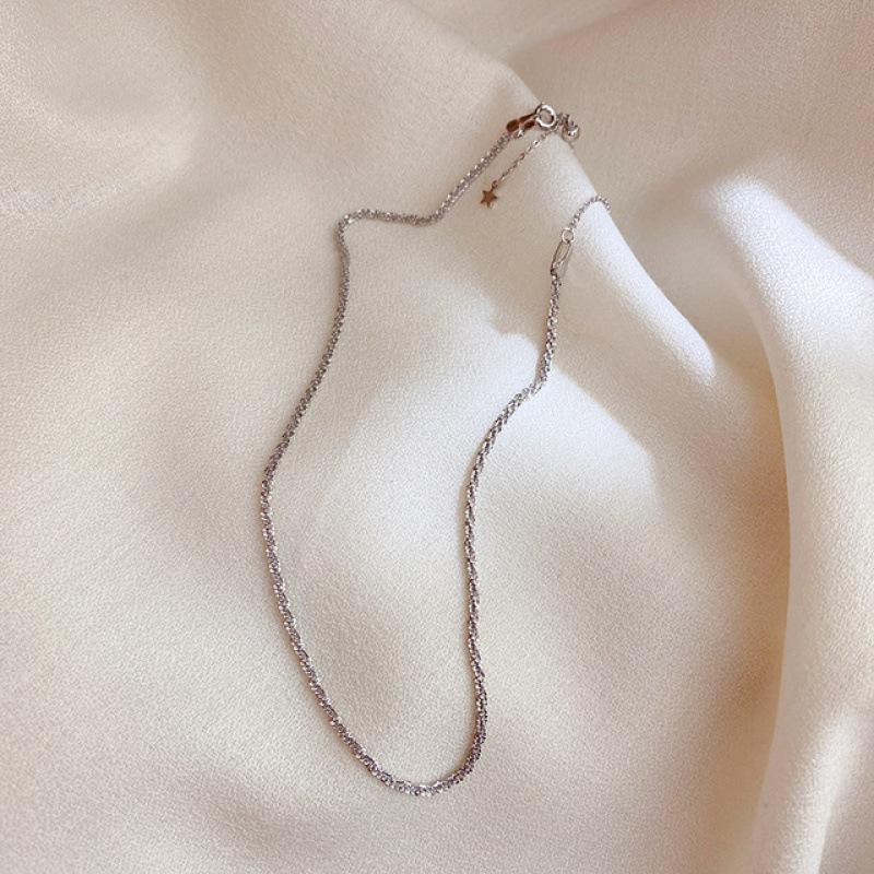 Korean Real Gold-Plated Versatile Clavicle Chain Necklace for Women
