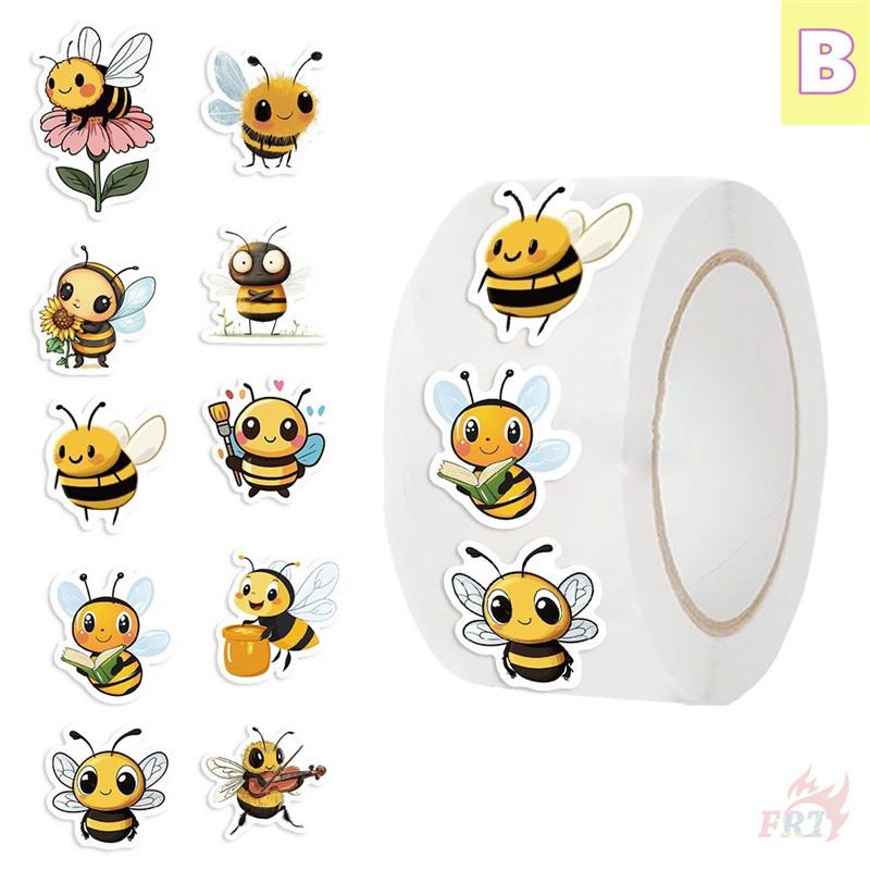 500 Buc/Rola Q Autocolante Amuzante cu Albine Recompense pentru Copii - DIY Albume Scrapbook Decor Etichete de Sigiliu Decalcomanii