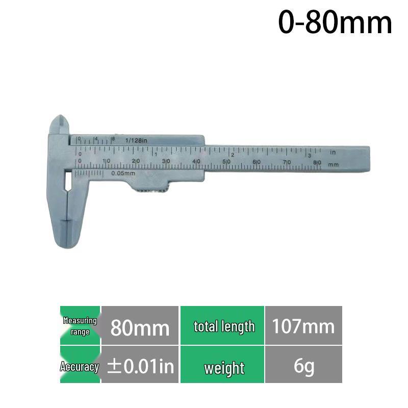 Mini 0-80mm Double Scale Vernier Caliper for Jewelry Measurement