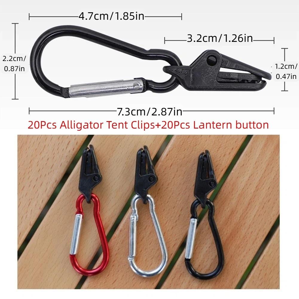 40Pcs Plastic Alligator Tent Clips Anti-Skid Awning Tarpaulin Clips Outdoor Camping