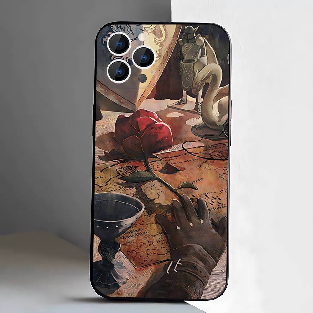 Etui na telefon Dragon A-Age Inquisition Dla iPhone 17,16,15,14,13,12,Pro,Max,Plus,E,SE4,Air,Mini Czarne Miękkie Etui