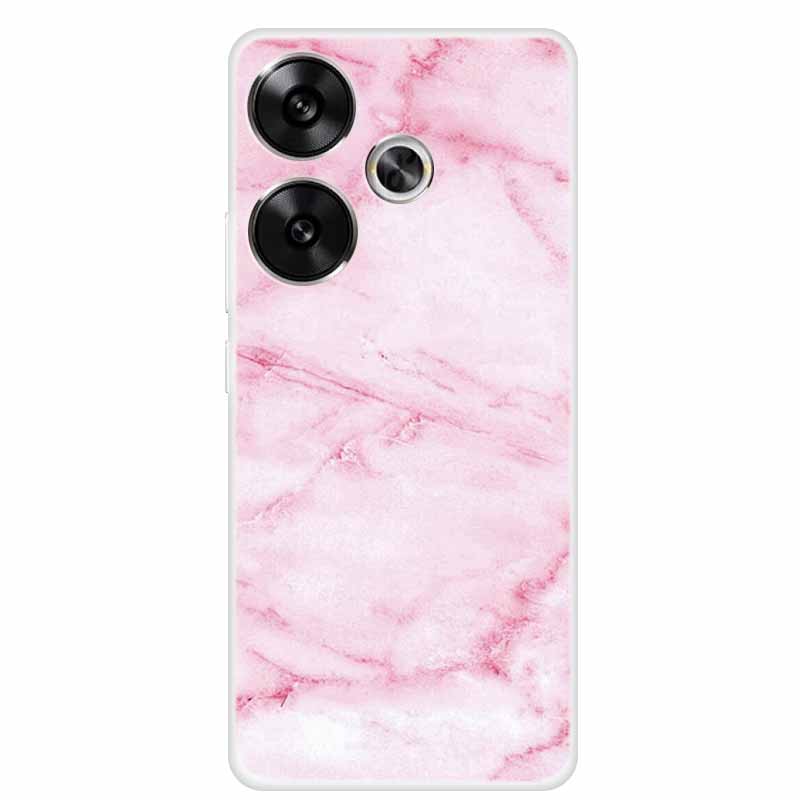 Marble Soft Phone Case For Poco F6 Transparent Case Silicone TPU Cover Funda Para Shield Clear Case for Xiaomi Poco F6 F 6 Pro