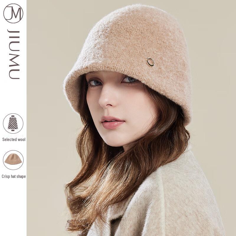 

JIUMU Women s Wool Knitted Bucket Hat