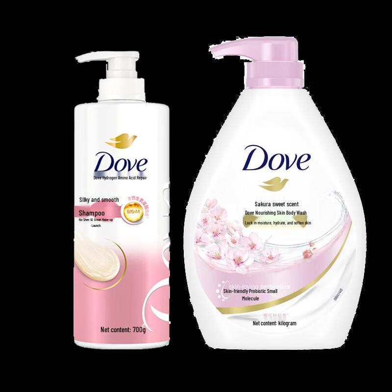 

Dove Cherry Blossom Body Wash & Daily Smooth Shampoo Bundle