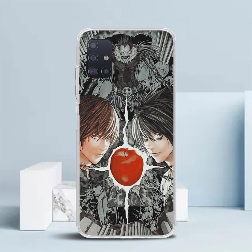 N-Note D-Death Anime Ryuk Soft Cover for Samsung Galaxy A12 A22 A32 A52 A72 A02S Phone Case Note 20 Ultra 10 S10 Plus A51 A71 A5