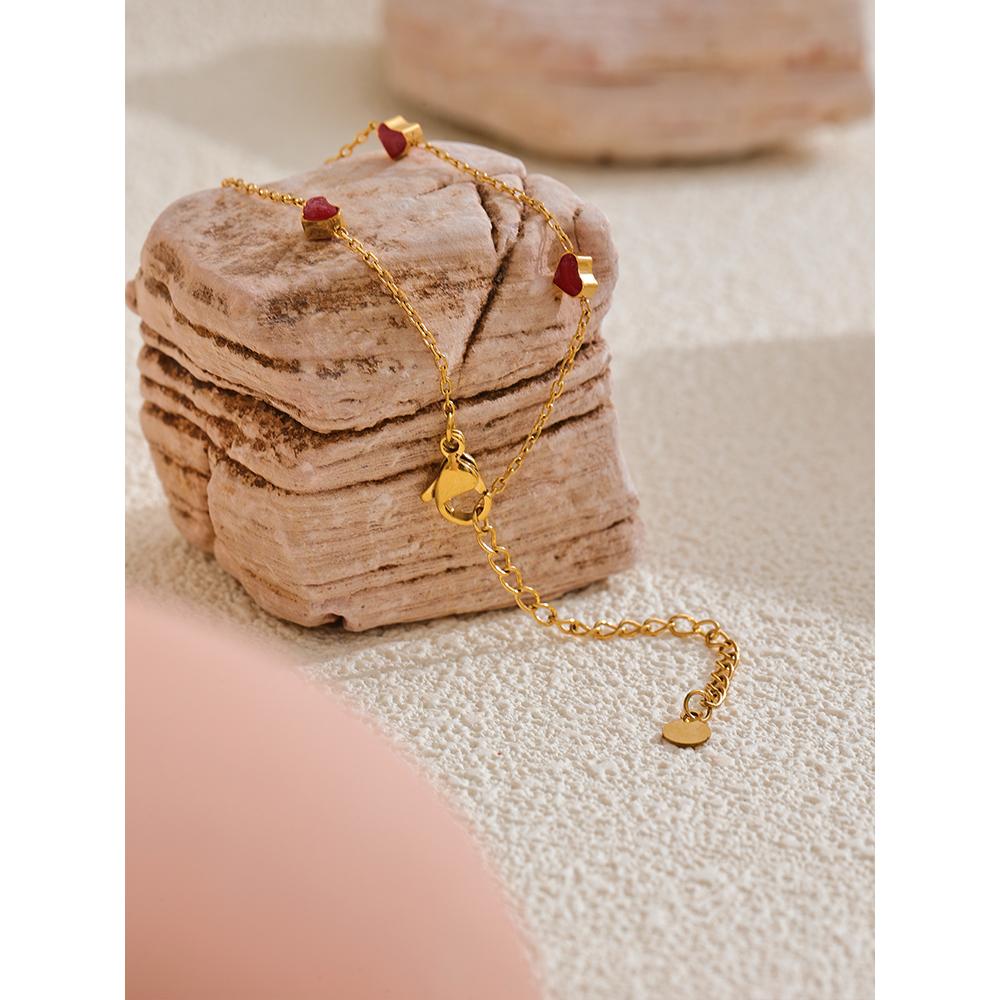 Eetit двусторонняя эмалированная цепочка в форме сердца — фото 5