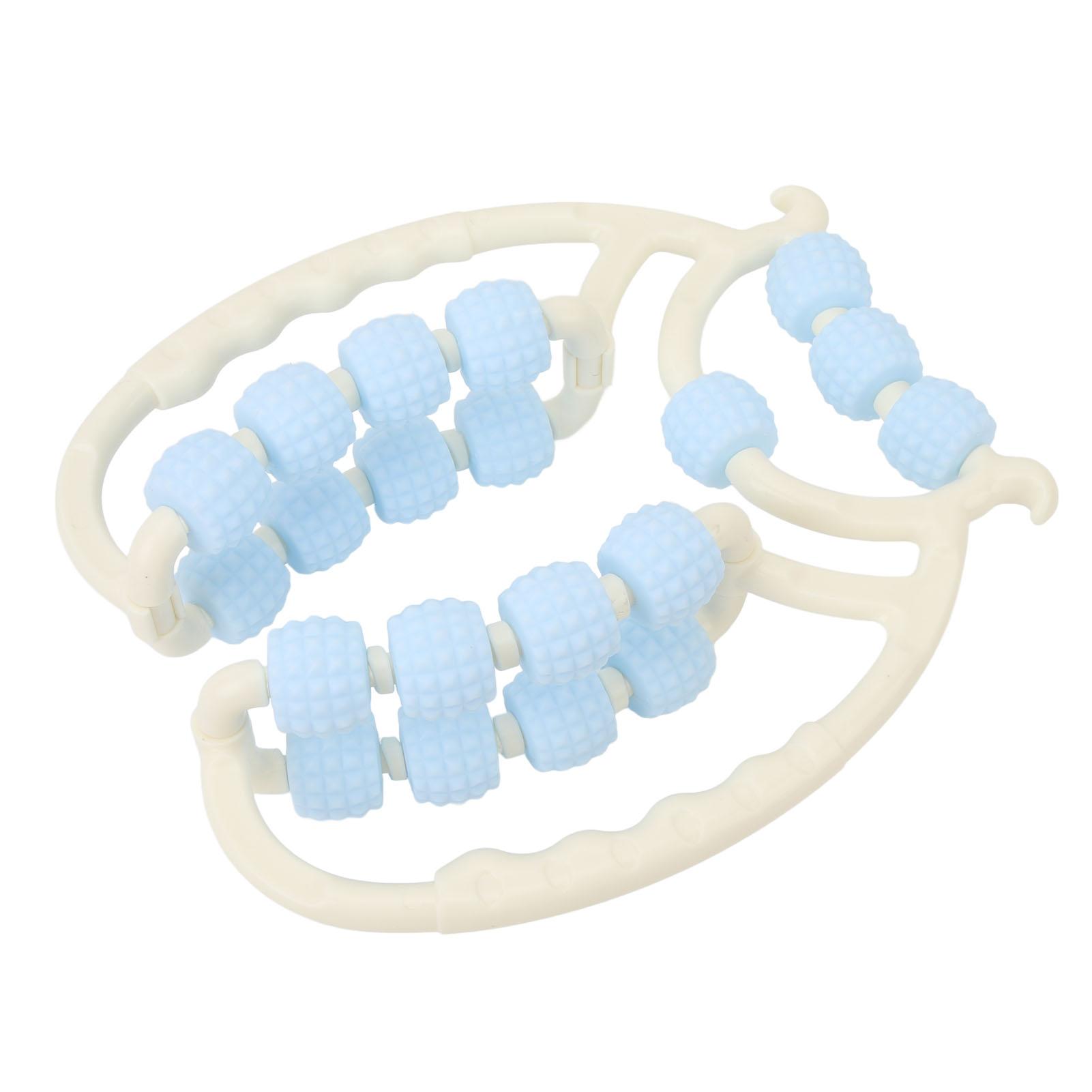 

Массажер для мышц с 20 колесами снимает усталость мышц, синий универсальный круговой массажер с зажимами для ног