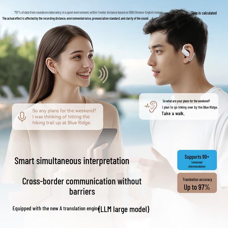 Soundcore AeroFit Air Open-Ear AI Translation Sport Headphones