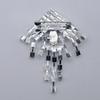 Korean Chain Heart Chain Metal Tassel Brooch For Women Men Suit Decoration Tassel Chain Metal Bead Pin Cloth Jewelry Accessories