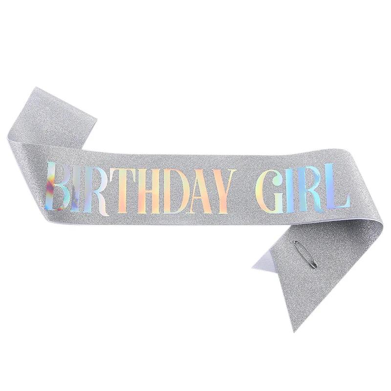 Happy Birthday Queen Girl Satin Sash 21 30 50 Birthday Sash Party Supplies Birthday Decoration Wedding Anniversary Decors