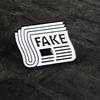 Cartoon Newspaper English Letter Fake Enamel Badge Brooch Pin Clothes Jewelry