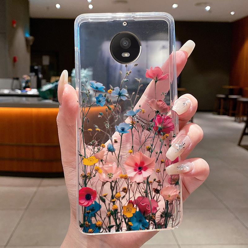 Case For Motorola Moto E4 Plus / XT1770 Clear Fashion Butterfly Flower Soft TPU Silicone Phone Cover for Moto E4 XT1762 E4+ Case