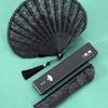 Chinese-Style Women's Qipao Lace Folding Fan - Portable Summer Dance Fan