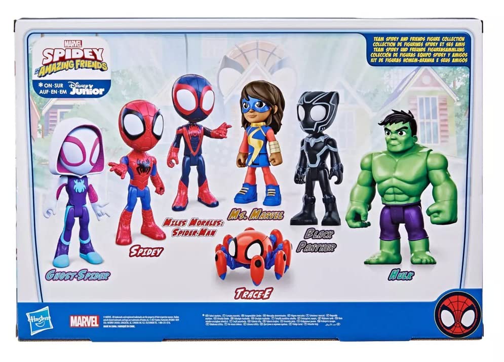 Marvel His Amazing Friends Action Figures Super Hero Villain a Hero Pack Black 4 Inch Spider-Man & + (Choose Figure) (Spider (7 Figures))