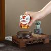 Resin Chinese Lion Incense Holder for Sticks Creative Incense Burne with Wooden Base for Yoga Meditation Home Decor