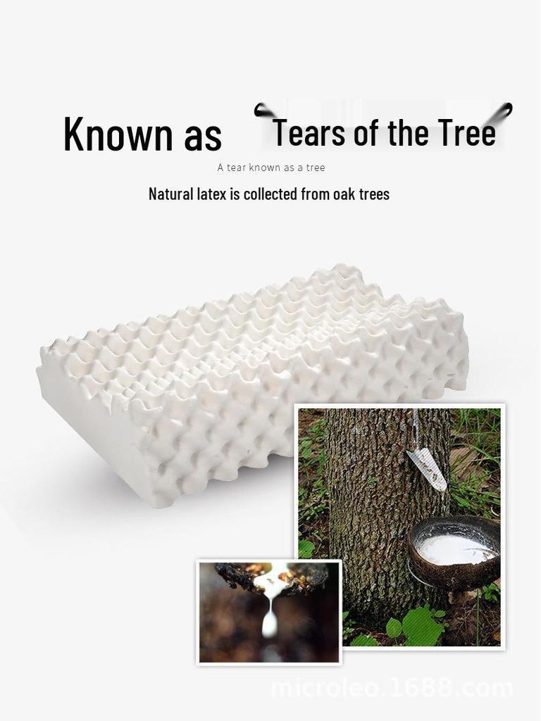 Nackenstützkissen aus Naturlatex mit Silikon-Wolfszahn-Design