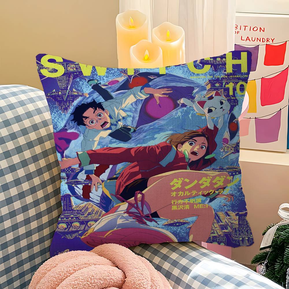 Classic Anime D-Dandadan Pillow Gifts Home Office Furnishings Bedroom Sofa Car Cushion Cover case 45x45cm 12x12Inch