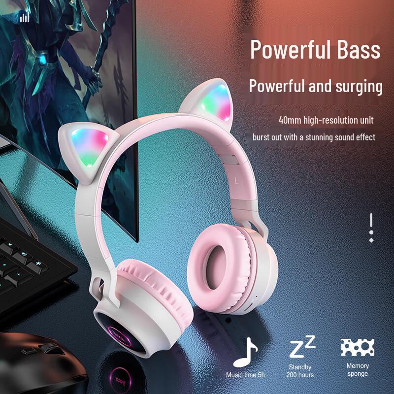 

HOCO W27 Wireless Gaming Headset with Luminous Cat Ears