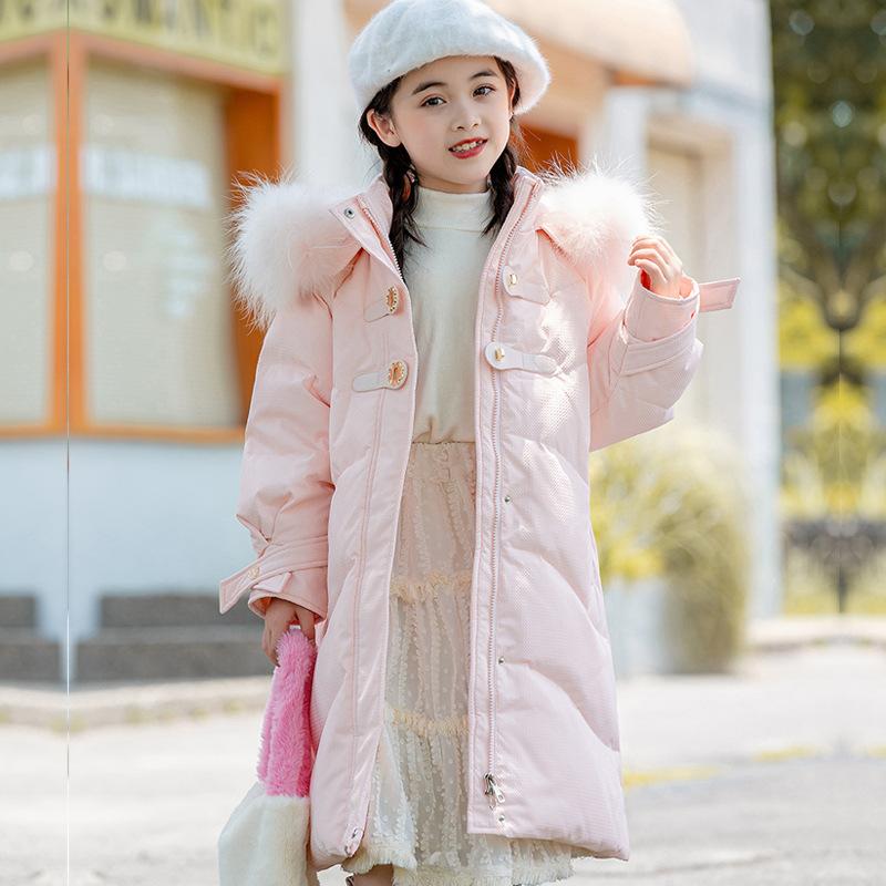 

Модный теплый пуховик для девочек, зимнее детское толстое пальто