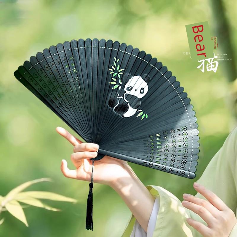 Bamboo Folding Fan, Traditional Style Fan, 2025 New Model, Portable for Home Use, Women's Handheld Dance Fan, Durable for Summer
