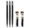 Pilot Frixion Ball Slim 038 Einziehbar Löschbare Gel-Tinte Extra Fein Schwarz Wertpackung mit 3 Stiften 6 Ersatzminen Stift, 0,38 mm, Tinte, &