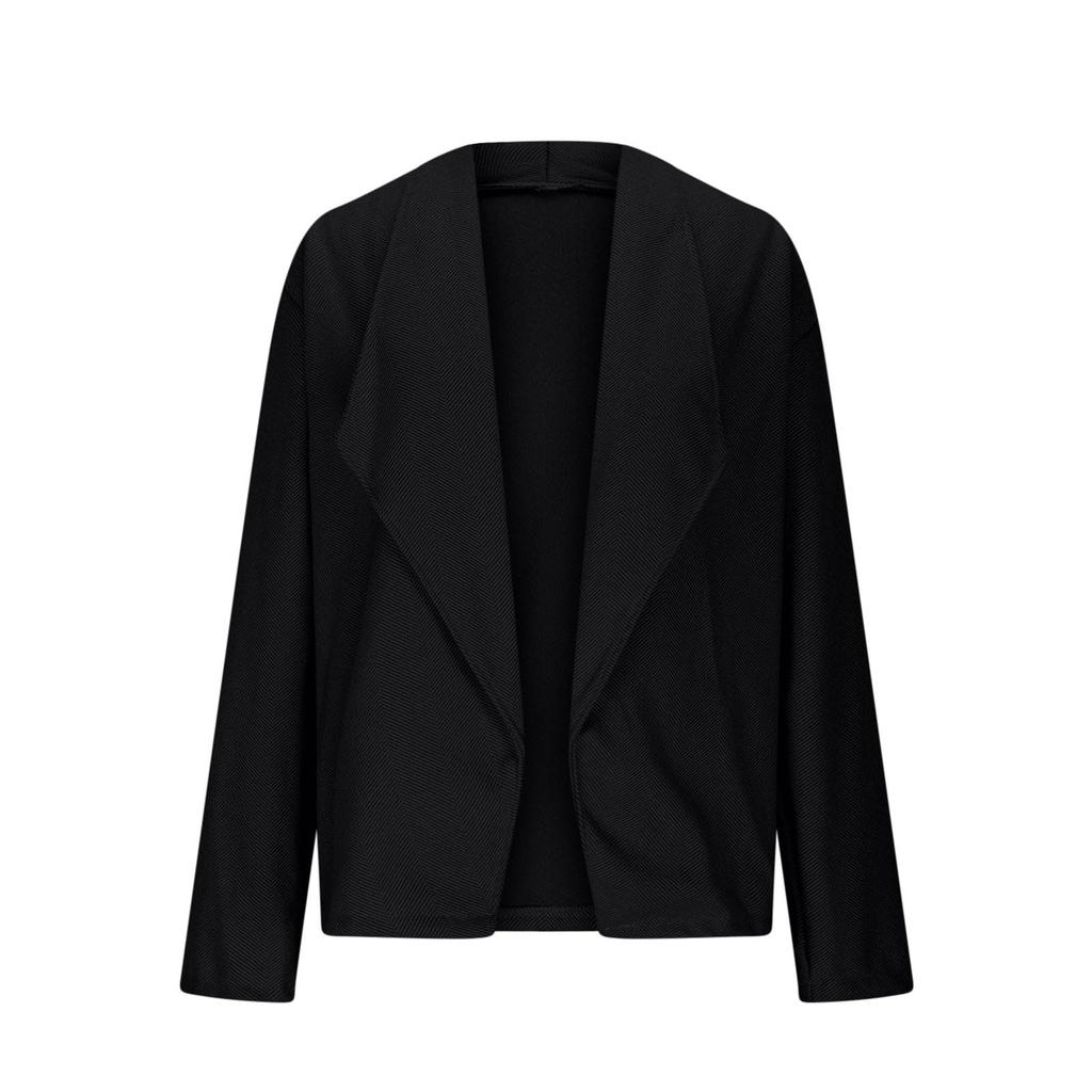 Women's Fashionable Oversized Solid-Color Top Casual Long-Sleeve Jacket