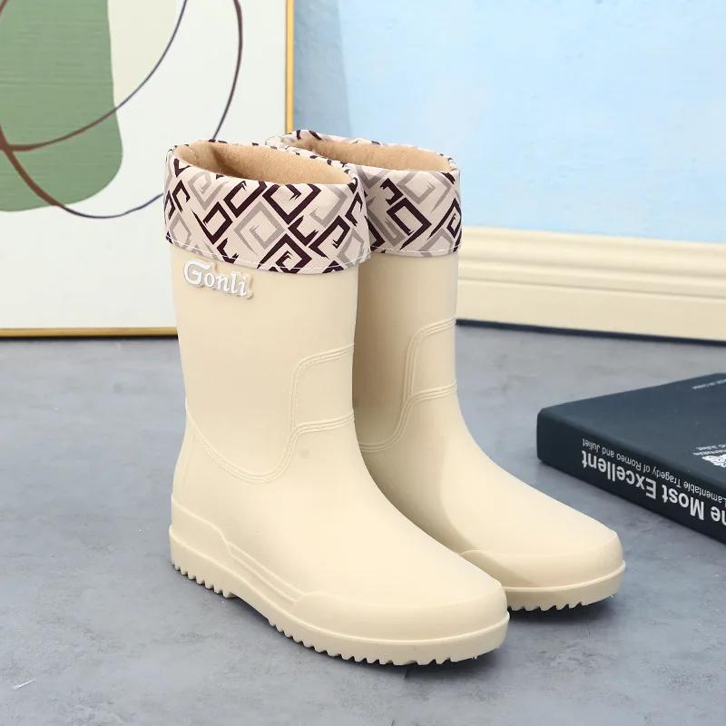 Quality Women Rain Shoes No Slip Shoes for Women Wear-resistant Rainproof Shoes Special Rain Boots for Wading Kitchen Work Women
