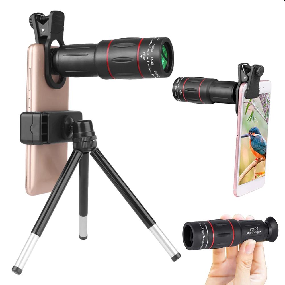 18/36/64X Telephoto Phone Lens Long Focus Zoom Cellphone Camera Lens Universal External Zoom Camera Lens for Android and iPhone