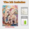 Pearl Art Painting Home Wall Decor Elephant Family Gemstone Painting Crafts Adult/Beginner Gift Creative Home Decor Unframed