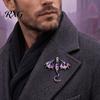 Long-lasting Dragon Pin 2Pcs Rhinestone Flying Brooch, Western Winged Lapel Pin, Alloy Brooch Sweater Cardigan Coat Suit Scarf Decor, Men Jewelry
