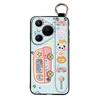 Protective Kickstand Phone Case For Huawei P70 Pro/Pura 70 Pro+ Wrist Strap Shockproof Dirt-resistant Cartoon Cute Ring