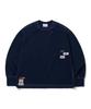 Bieseulaebis Logo Patch Washed Long Sleeve T-Shirt Navy