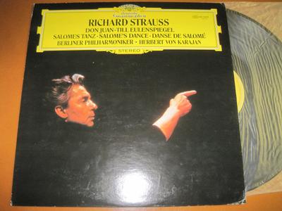 LP Record HERBERT VON KARAJAN, BERLINER PHILH - Richard Strauss: Till Eulenspiegels MG2432 DEUTSCHE GRAMMO 1974 Japan Obi Classical