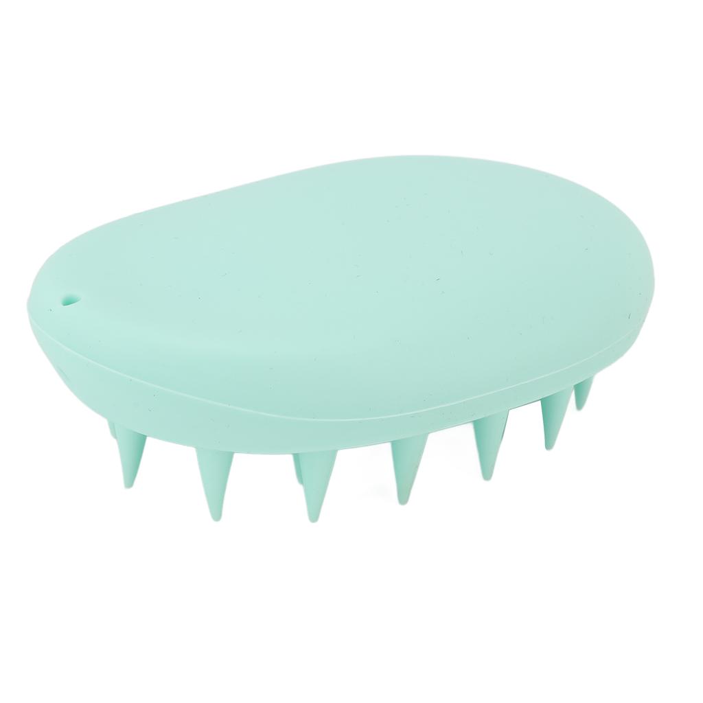 3pcs Oval Shape Hair Brush Silicone Elastic Wide Teeth Shampoo Brush for Hair Washing Cleaning