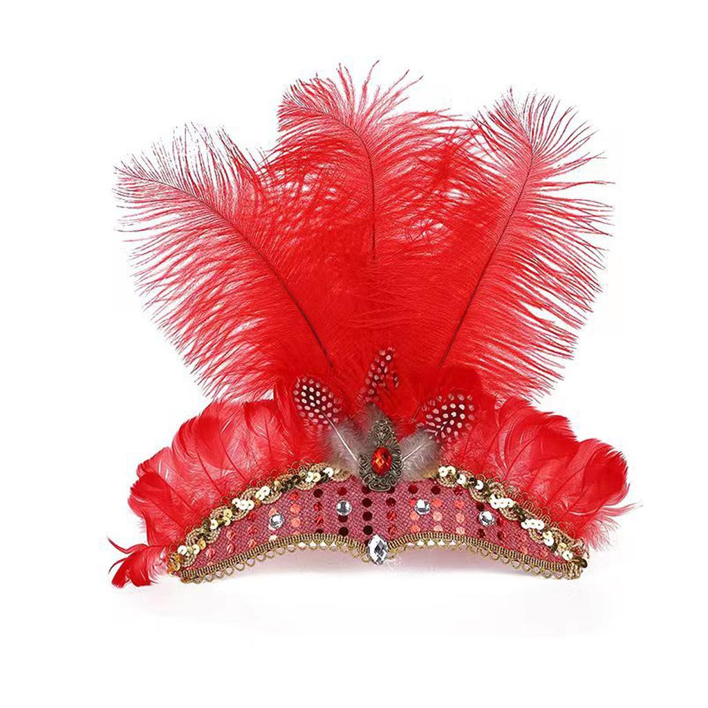 Showgirl Headpiece Plume Headwear Glamour Lightweight Show Girl Feathers Versatile Style Showgirls for Performances